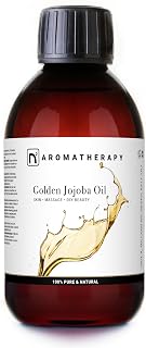 n2 Aromatherapy Golden Jojoba Oil - 225ml - Jojoba Oil for Hair, Beard, Nails, Eyelashes, Face, Skin, Body, Massage