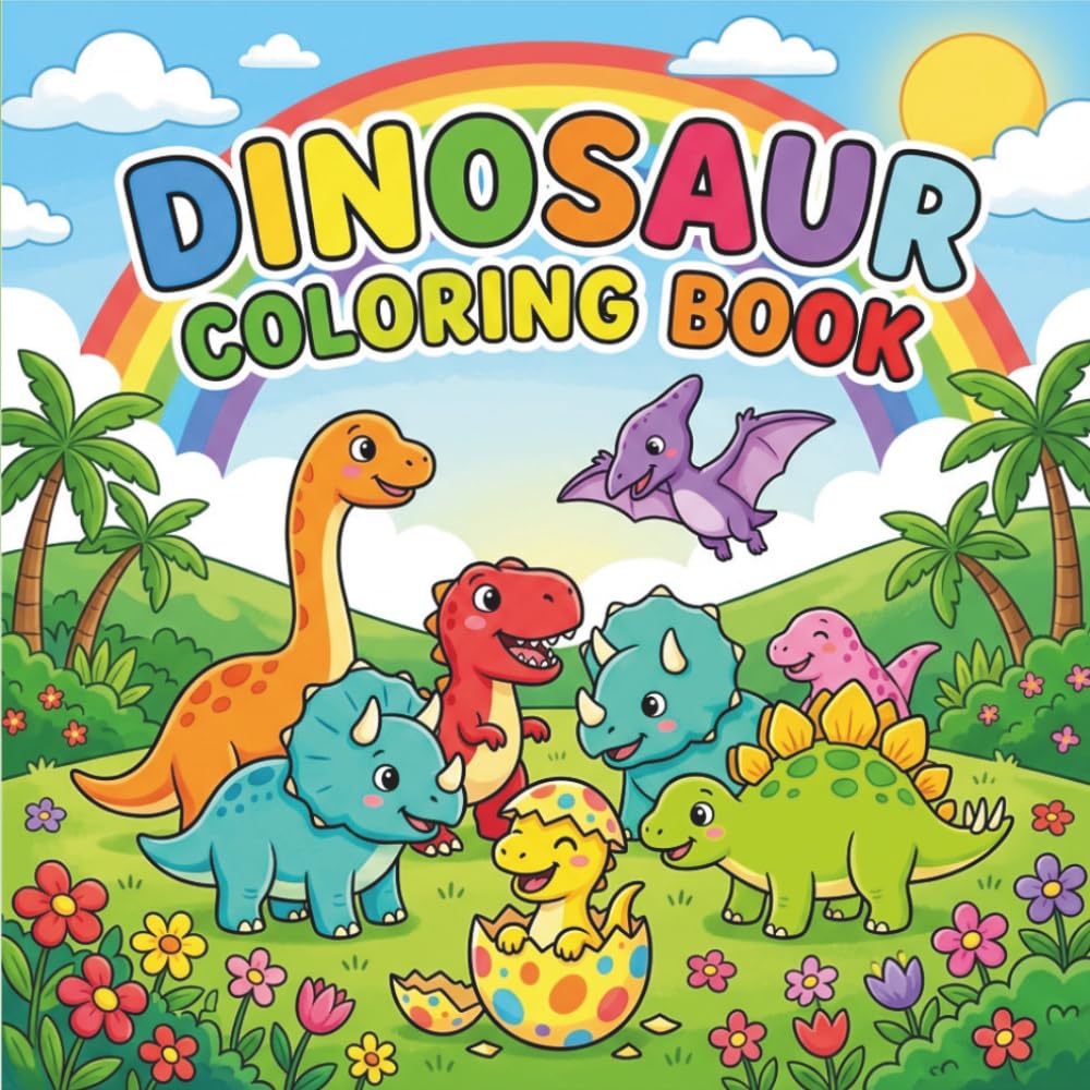 Dinosaur Coloring Book: A Prehistoric Adventure for Kids Ages 3-8 (Adventure Series)