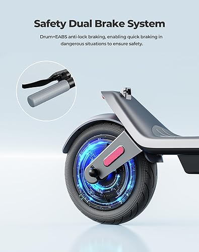 Miniatura 5 de Patinete eléctrico, scooter eléctrico para adultos de 500 W, 31 millas de largo alcance, neumáticos sin cámara de 10 pulgadas, scooter E de 15.5 mph