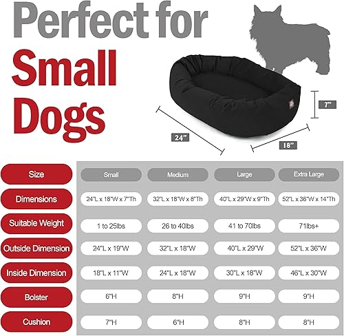 Miniatura 10 de Majestic Pet - Cama en forma de bagel para perro, color gris, 24pulgadas, terciopelo