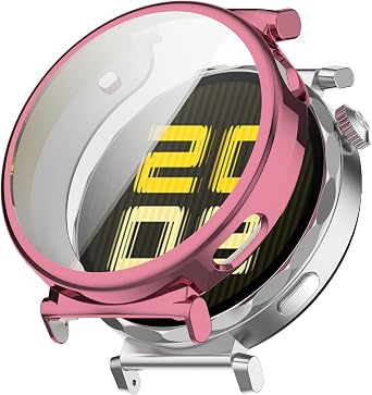 for Huawei Watch GT 5 41mm Case, Protective Case TPU All-Around Protective Case Soft TPU Case Watch Case Cover Bumper Frame for Huawei Watch GT5 41mm 1.32" Pink