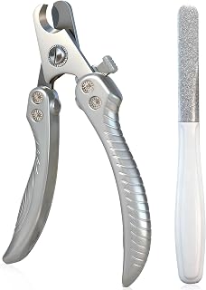 Dog Nail Clippers for Large Dogs, Heavy Duty Dog Nail Cutter, Extra Sharp Scissor for Meddium, Large and Extra Large Pets, with Dog Nail File