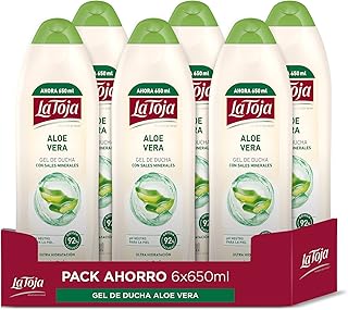La Toja - Gel Crema de Ducha Aloe Vera 6Uds de 650 ml (3.900 ml) el Máximo Cuidado para Todos Piel Ultrahidratada para una...