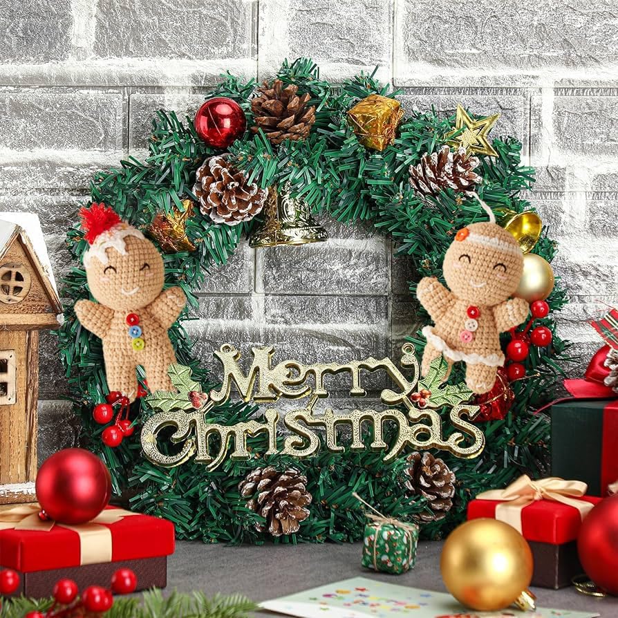 Miniatura 7 de Adornos colgantes para árbol de Navidad de hombre de jengibre, regalo de Navidad (niño)