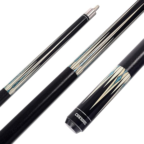CUESOUL House Bar Pool Cue Sticks,Two Cue Sticks + 2x2 Pool Cue Case Hard