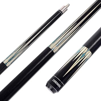 CUESOUL House Bar Pool Cue Sticks,Two Cue Sticks + 2x2 Pool Cue Case Hard