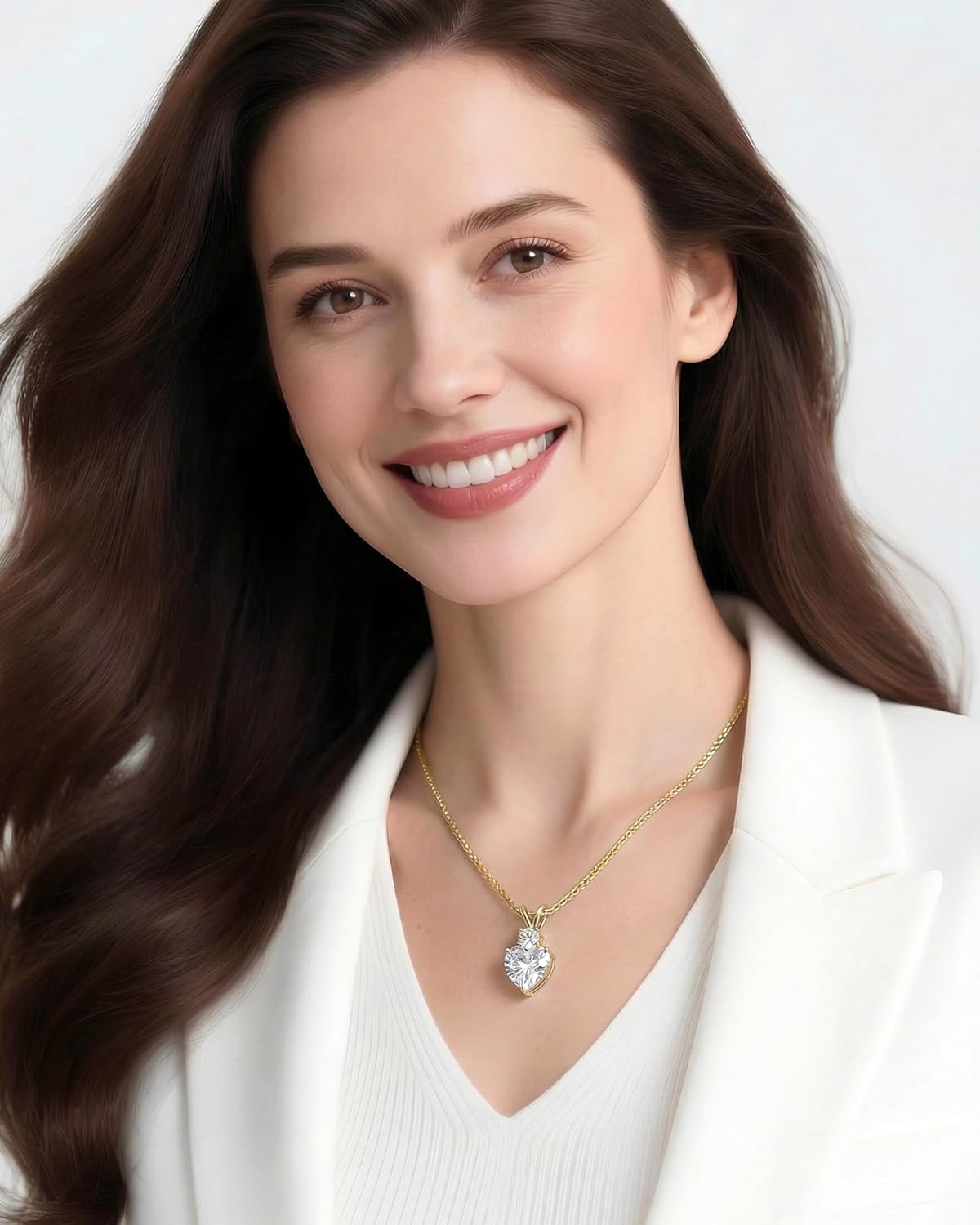 Valentines Day Gifts for Her Wife, 2-4 Carat Moissanite Necklace, 925 Sterling Silver Anniversary Birthday Gifts for Women, Jewelry Gift for Wife Girlfriend Mom - Image 2