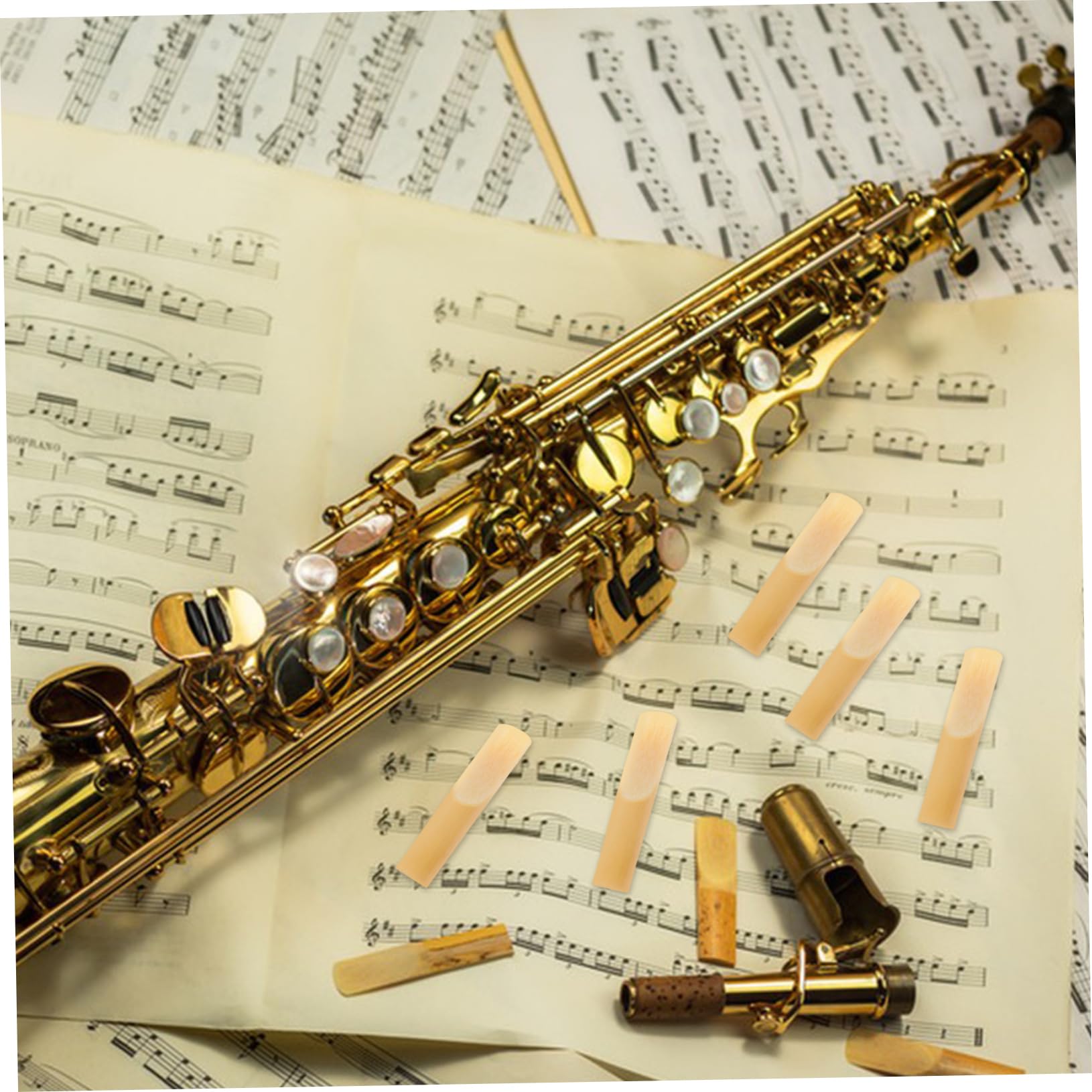 HEMOTON 50 Pz Ancia Per Sassofono Forniture Di Sassofono Ance Sax Tenore Ance Da 1,5 Sax Ance Per Clarinetto 2.0 Accessorio Per Ancia Di Sax Parti Di Ance Sax Ance Di Sax Canna