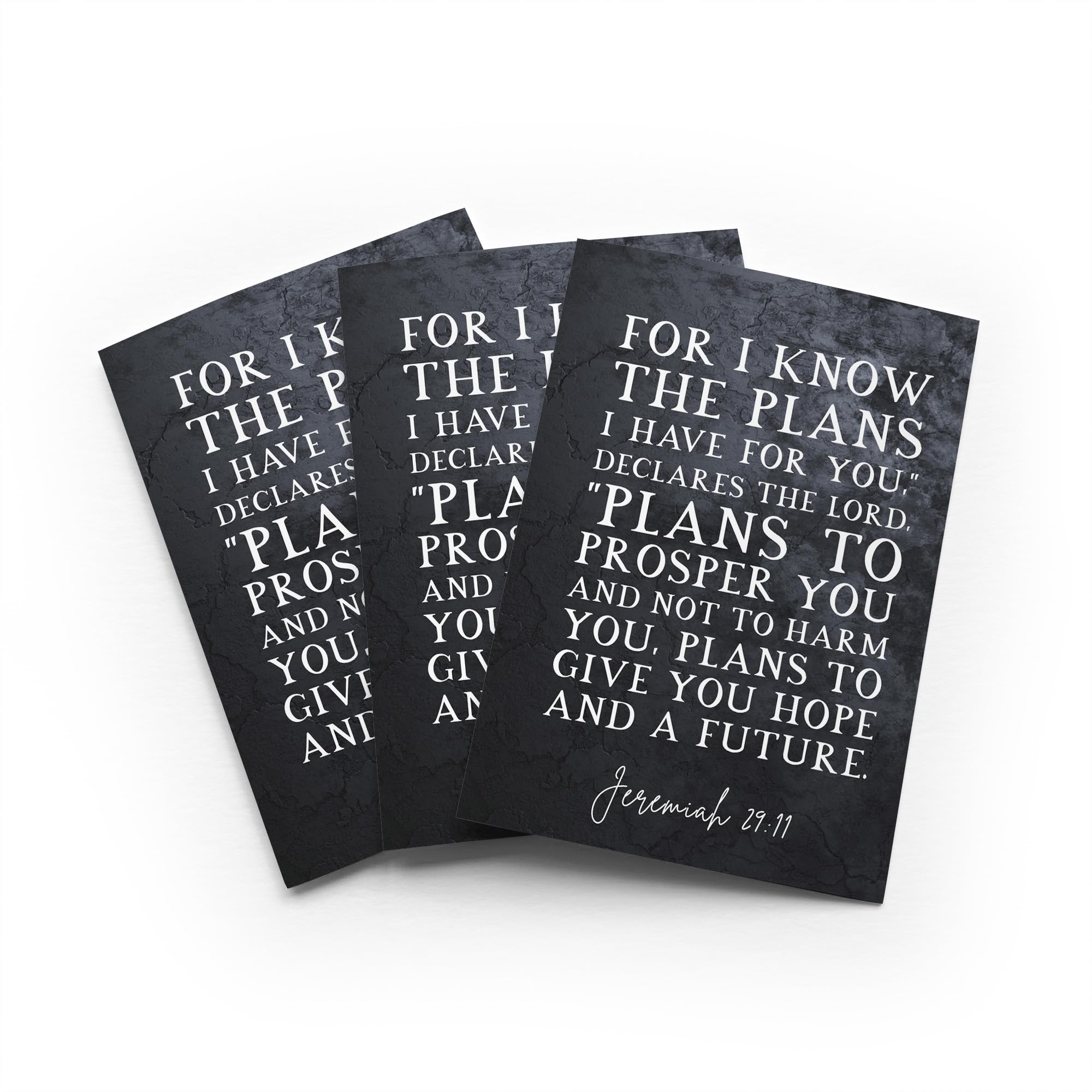 Jeremiah 29:11 Bible Verse Greeting Card Christian Scripture Any Occasion Set of 3 Blank Inside 5x7 Inch 13x18 cm