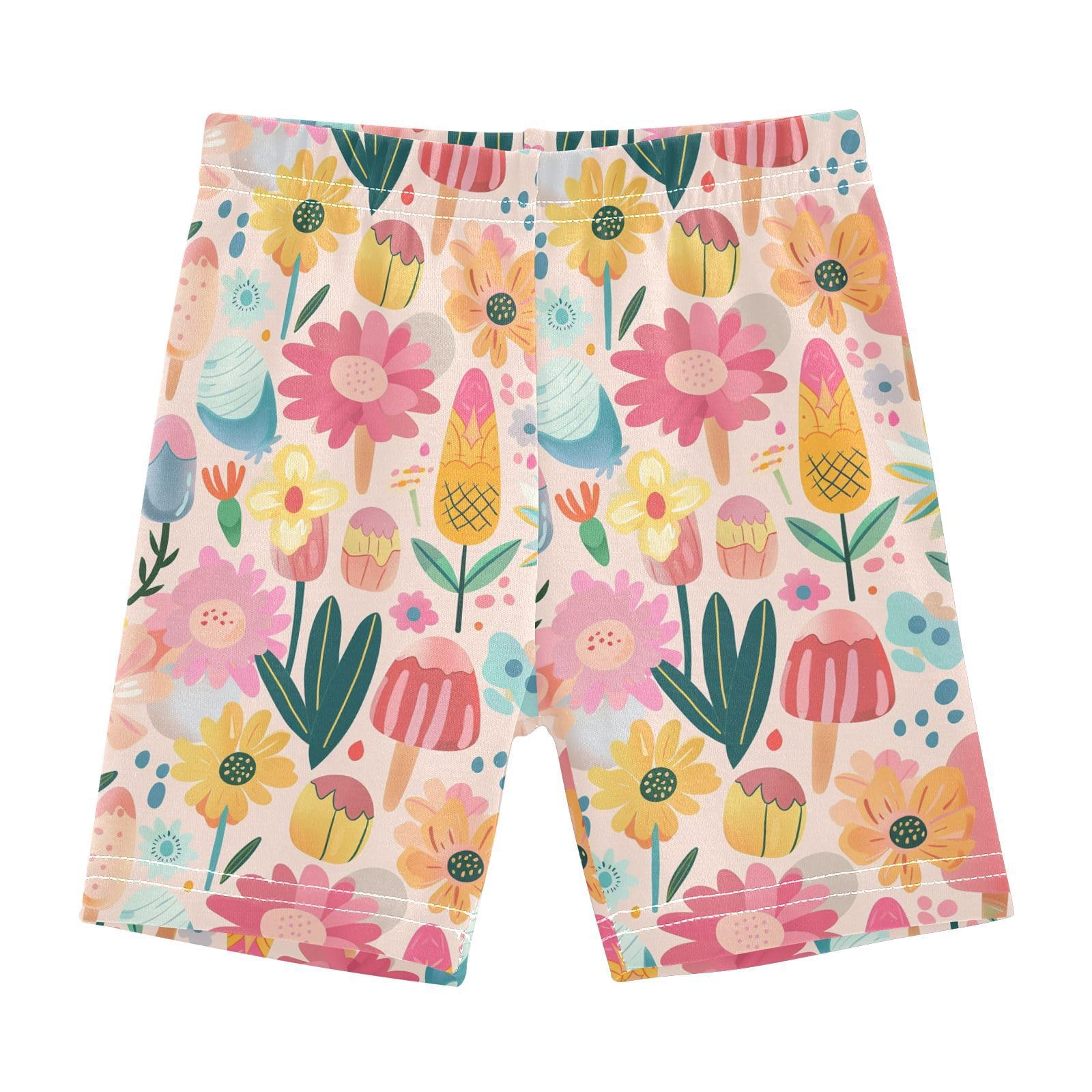 Girls Shorts Colorful Ice Cream Flower Under Dress Girl Bike Cartwheel Shorts Dance Short
