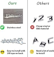 Vista 6 de Emblema de coche personalizado para amantes de los coches, regalos personalizados para vehículos, señal de carrera, letra de camión 3D, emblemas