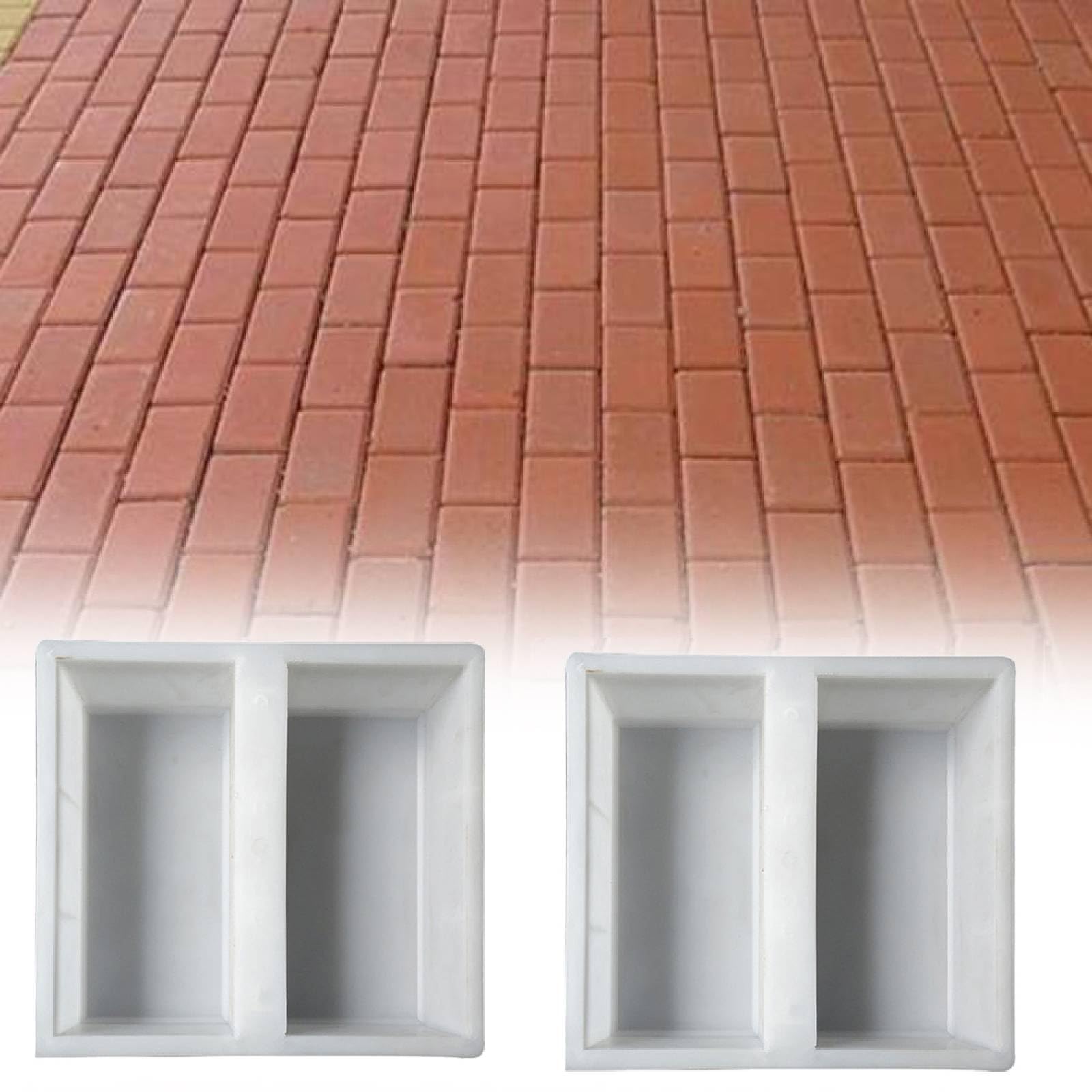 Set di 2 stampi per pavimentazione in mattoni per fai da te per calcestruzzo, corridoio, pietra, sentiero da giardino, pezzi di cortile