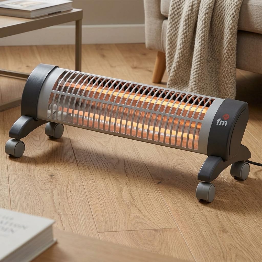 Suinga Stufa al quarzo con ruote girevoli 2 potenze: 600 W/1200 W, 2 aste Sistema antiribaltamento