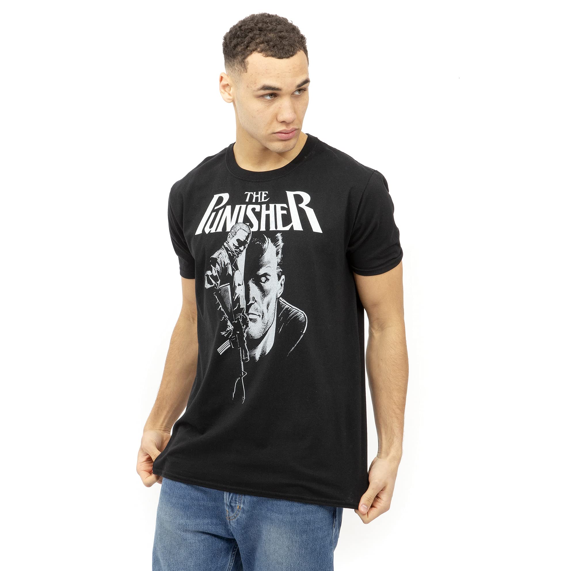 Punisher Men's Rifle Cotton T-Shirt Black - L