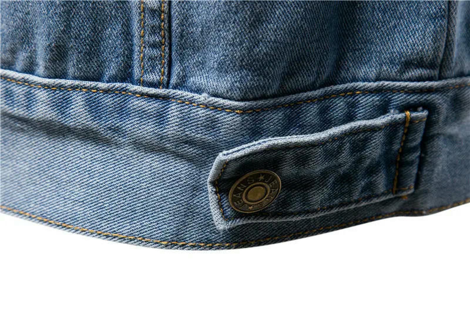 męska kurtka dżinsowa na co dzień męska moda motocyklowa dżinsy kurtki jesienne Lapel Hommes Slim Fit Cotton Coats