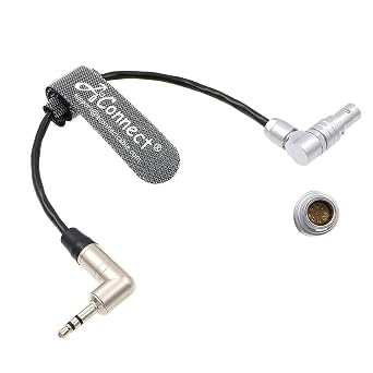 Cable-TRS-EXT-Tentacle-Timecode-Red Komodo Timecode Cable Tentacle Sync 3.5mm TRS to EXT 9 Pin Male Rotatable L-Shaped
