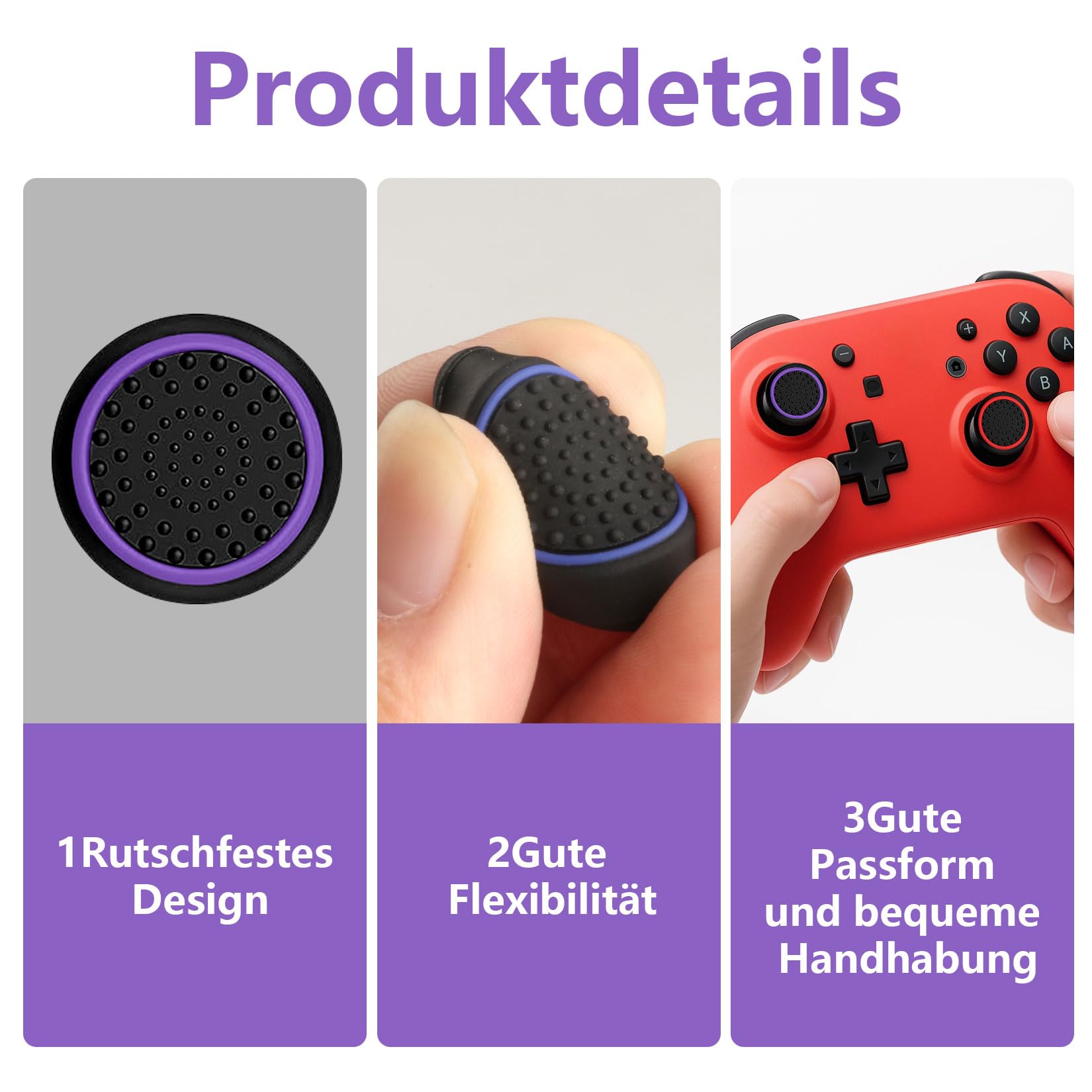 40 nakładek na joysticki, uchwyty na gałki kontrolera PS5, silikonowe nakładki na gałki analogowe, akcesoria do kontrolera PS5, nakładki na joysticki, silikonowe gałki analogowe