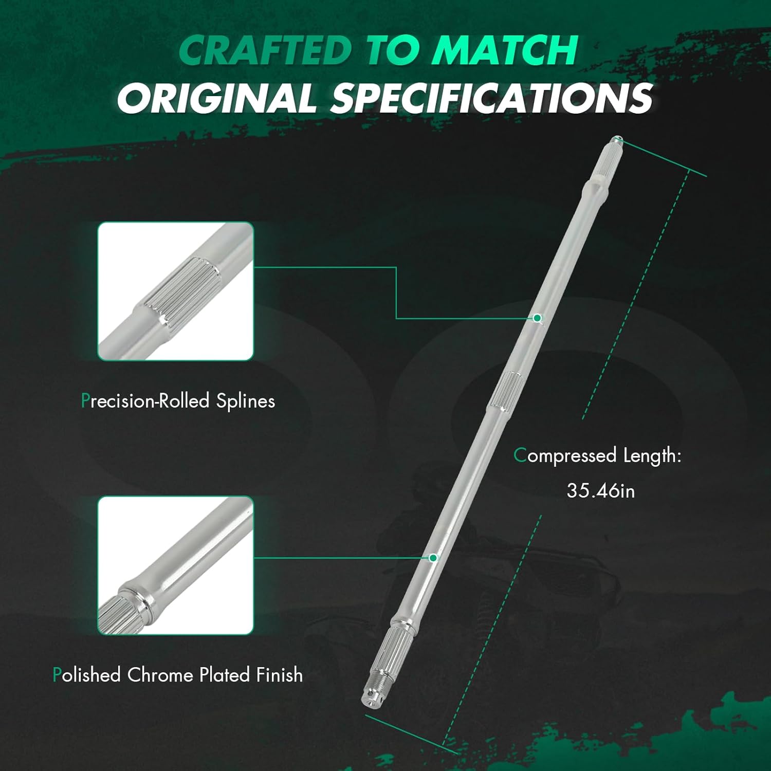 SCITOO ATV Rear Wheel Axle Replacement for Honda Foreman 420/500 2014-2023 42311-HR3-A20 Rear 1PCS