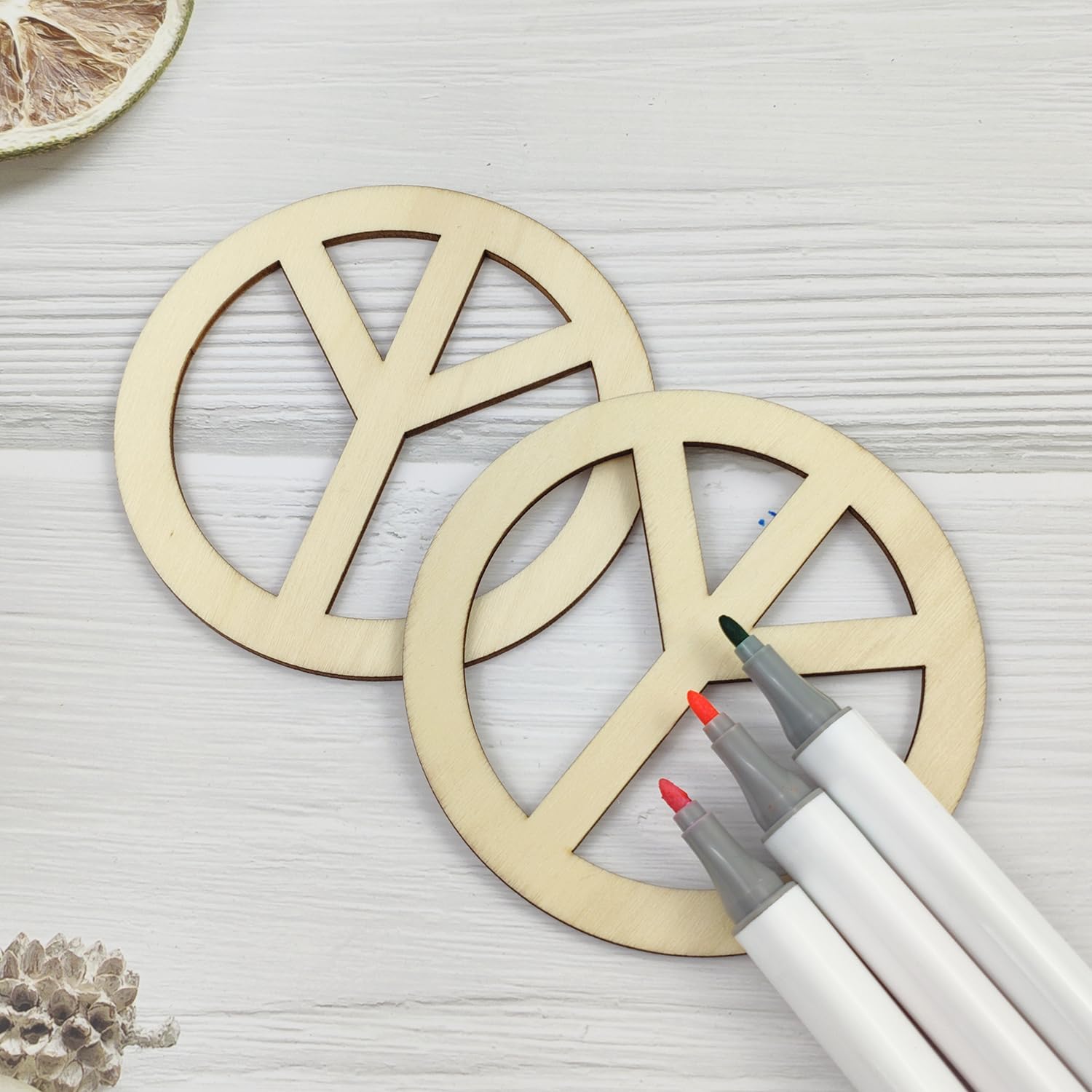 Amazon.com: 30 Pack 4 Inch Wood Peace Sign Unfinished Wood Pease