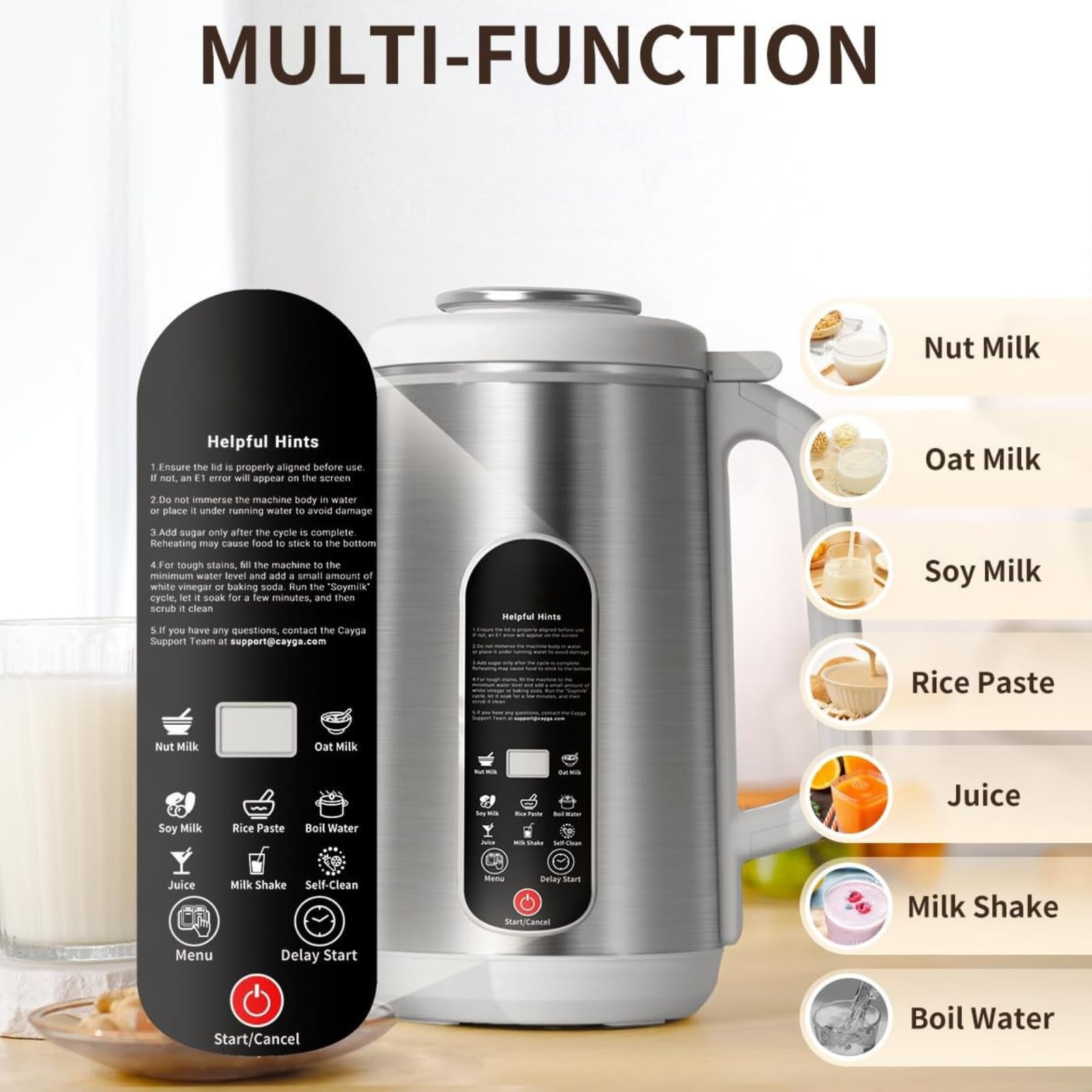 Macchina per latte di soia,Latte vegetale 1200ml, Macchina multifunzione per latte di mandorle fatti in casa