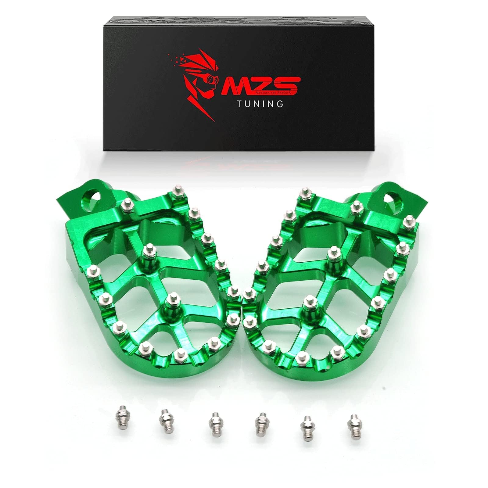 MZS Dirt Bike Foot Pegs for KX65 KX80 KX85 KX100 KX112 KLX140 RM65 RM100