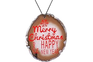 rockcloud 1 PC Agate Slices Geode Stones, Christmas Tree Hanging Ornaments Decoration...