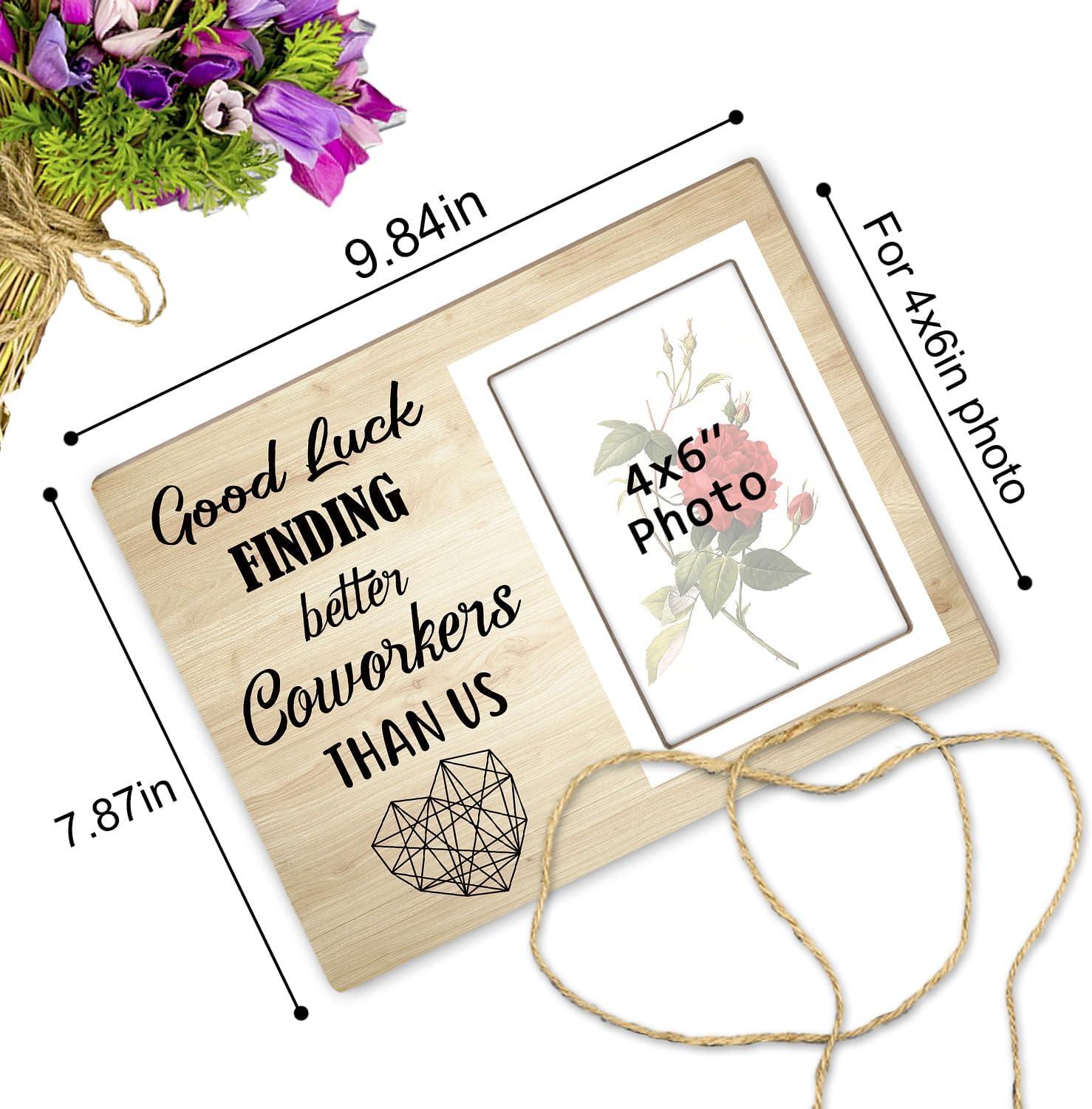 Good Luck Finding Better Coworkers Than Us Picture Frame, Colleague Going Away Photo Frame Gift, Goodbye Farewell Gift, New Job Gift, Fits 4x6 Photo12P137 - Image 2