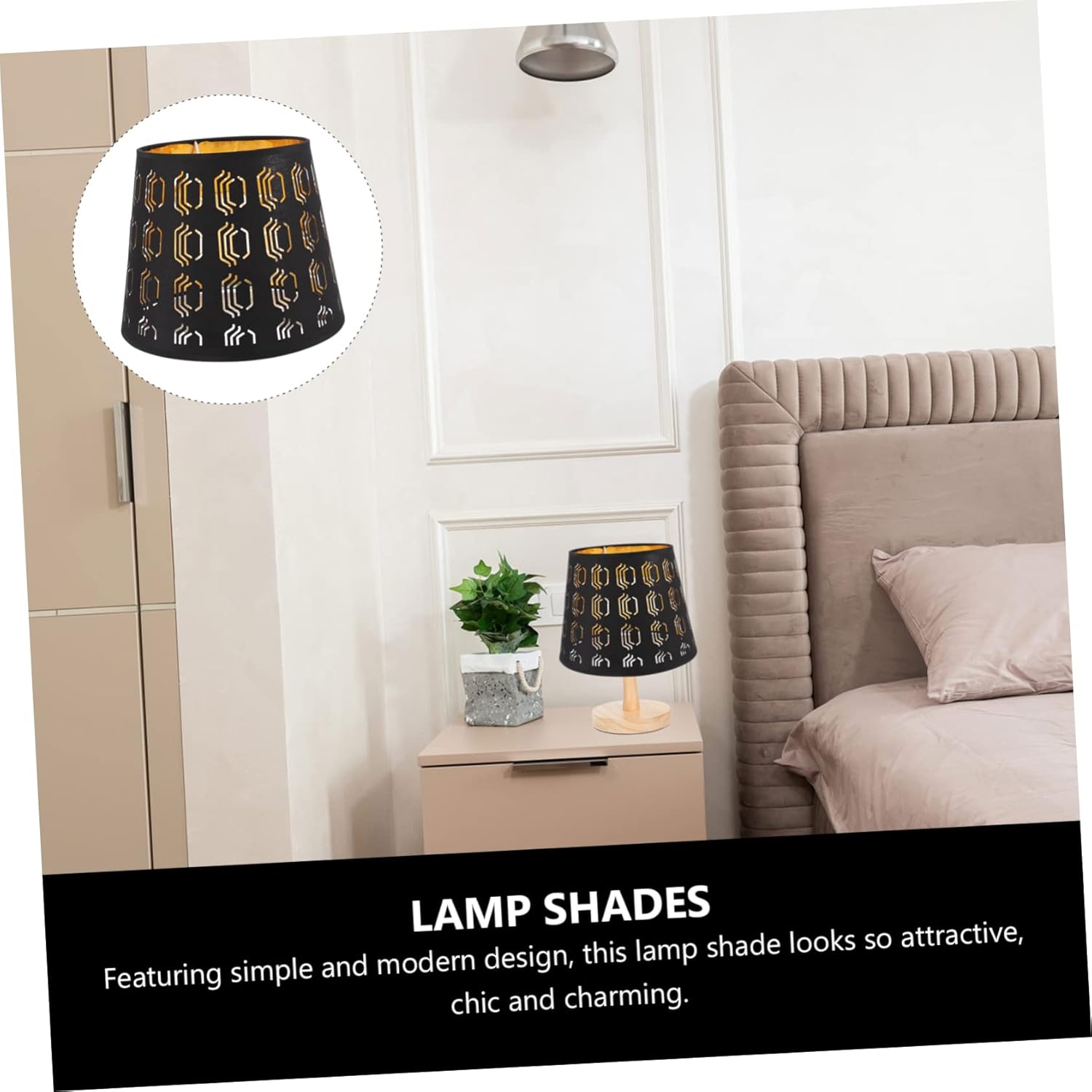 Ciieeo Medium Size Lampshade Fabric Lamp Cover Replacement for Table Lamp Lampshade Covers