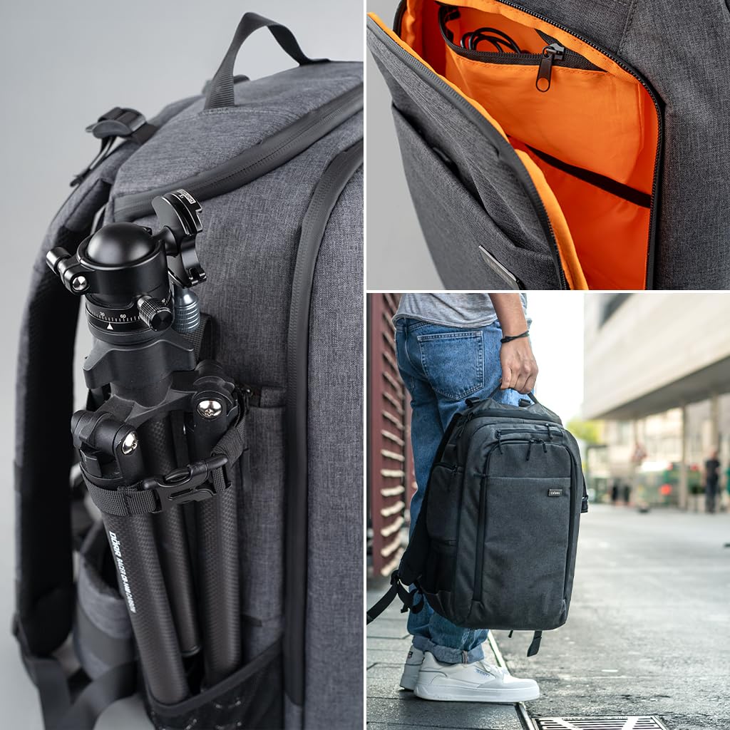DÖRR Fotorucksack Prag Pro 20L & Prag Go 16L, Wasserdicht, Kamera-Rucksack, 16 Zoll Laptopfach, Spiegelreflex, DSLR SLR, Flexible Inneneinteilung, Stativ-Halterung, Drohnenrucksack, Robust & Leicht