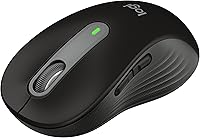 Logitech Signature M650 L Wireless Mouse for Large Hands - Silent Clicks, SmartWheel Scrolling, 2-Year Battery, Bluetooth, Custom Buttons - Black