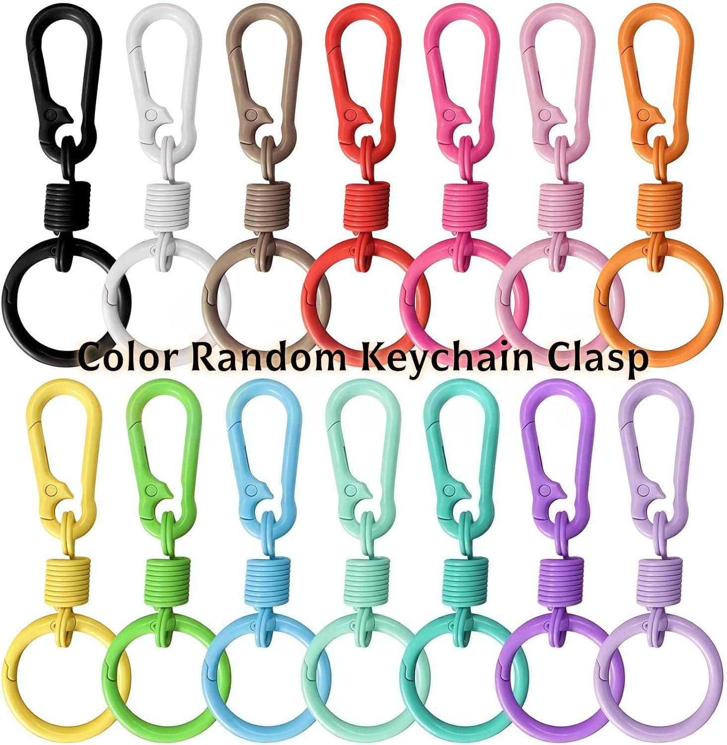 Keychain Clasp Keychain Clip Accessories Bulk 10pcs Colorful Lobster Claw Clasps for Hardware Keychain Hooks Bag Charm Clip Swivel Clasp Hooks for Purses Craft DIY Key Chain Making Supplies(Sturdy) image 2