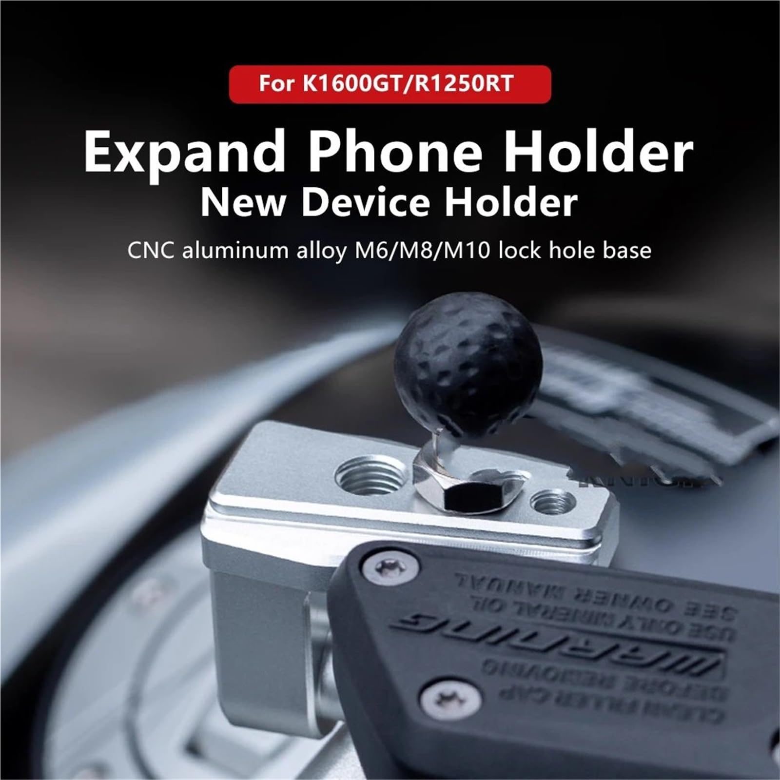 Support de Navigation Tige d'extension rotule navigation pour enregistreur , support GPS, Pour Bmw K1600GT K1600B K1600GTL R1250RT R1200RT Support De Navigation GPS pour Moto(Bracket 25MM Ball)