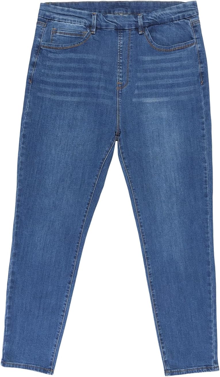 Plus Size Jeans for Curvy Women High Waist Stretchy Cropped Pants Denim Jeggings with Pockets - Image 8