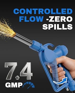 Electric Drum Barrel Pump with 120V AC/12V DC Power,55 Gallon Drum Pump with Built-in 2-Inch Bung Adapter, 5 Gallons Per Minute Flow Rate, for DEF, Diesel, Water, Antifreeze
