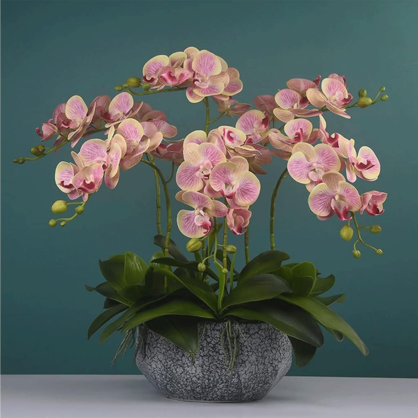 XDLEDMKIZ Orchid Artificial Flowers Fake Flowers Vivid Artificial Plants Flowers Table Party Decorations