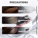 AWOKZA Mini Hair Straightener,Cordless Hair Straightener Brush, Portable Straightening Brushhot Comb Hair Straightener For Women,Three Temperature Adjustments Flat Iron For Travel, Multicolour. (White) gallery image