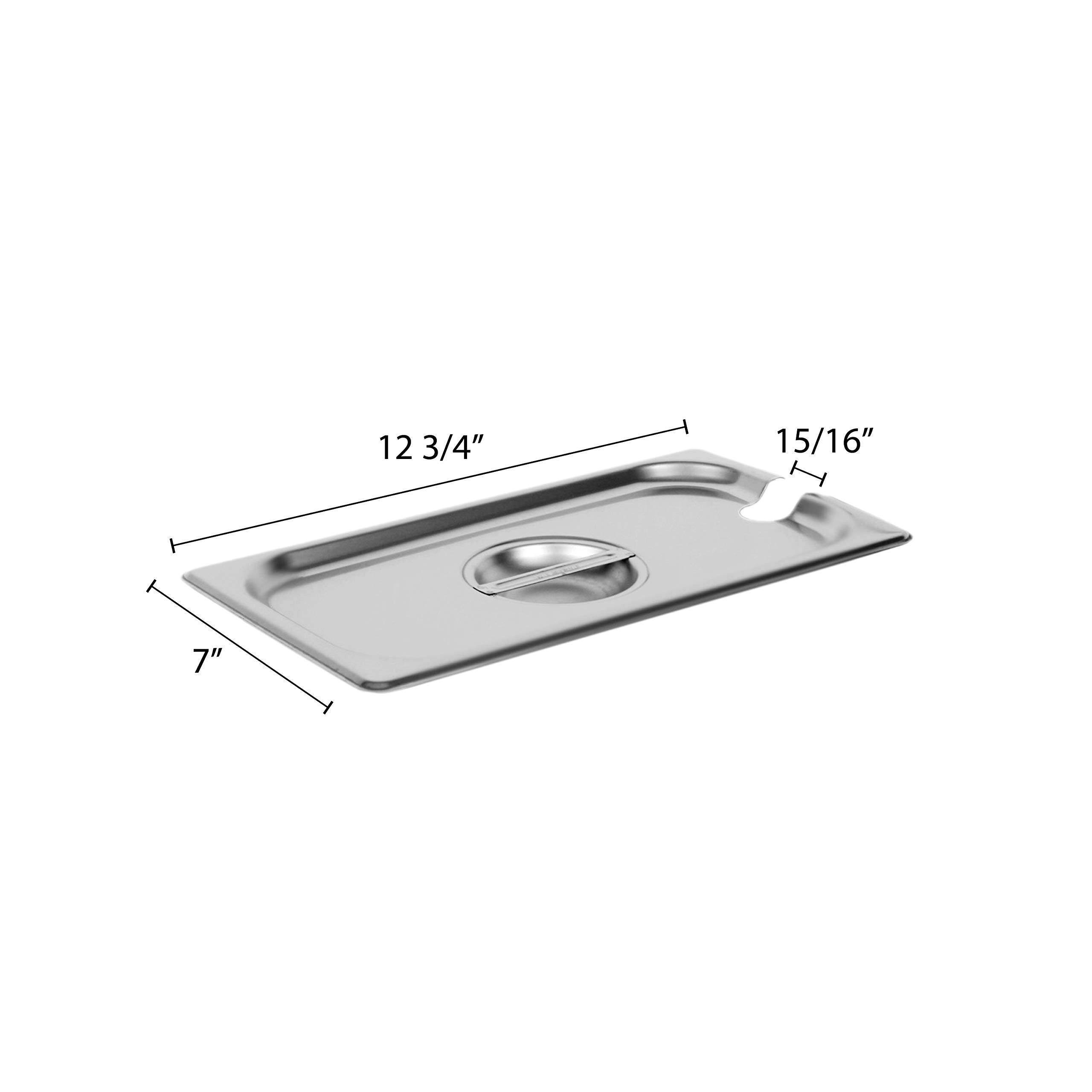 Third Size Slotted Cover Steam Pans Each