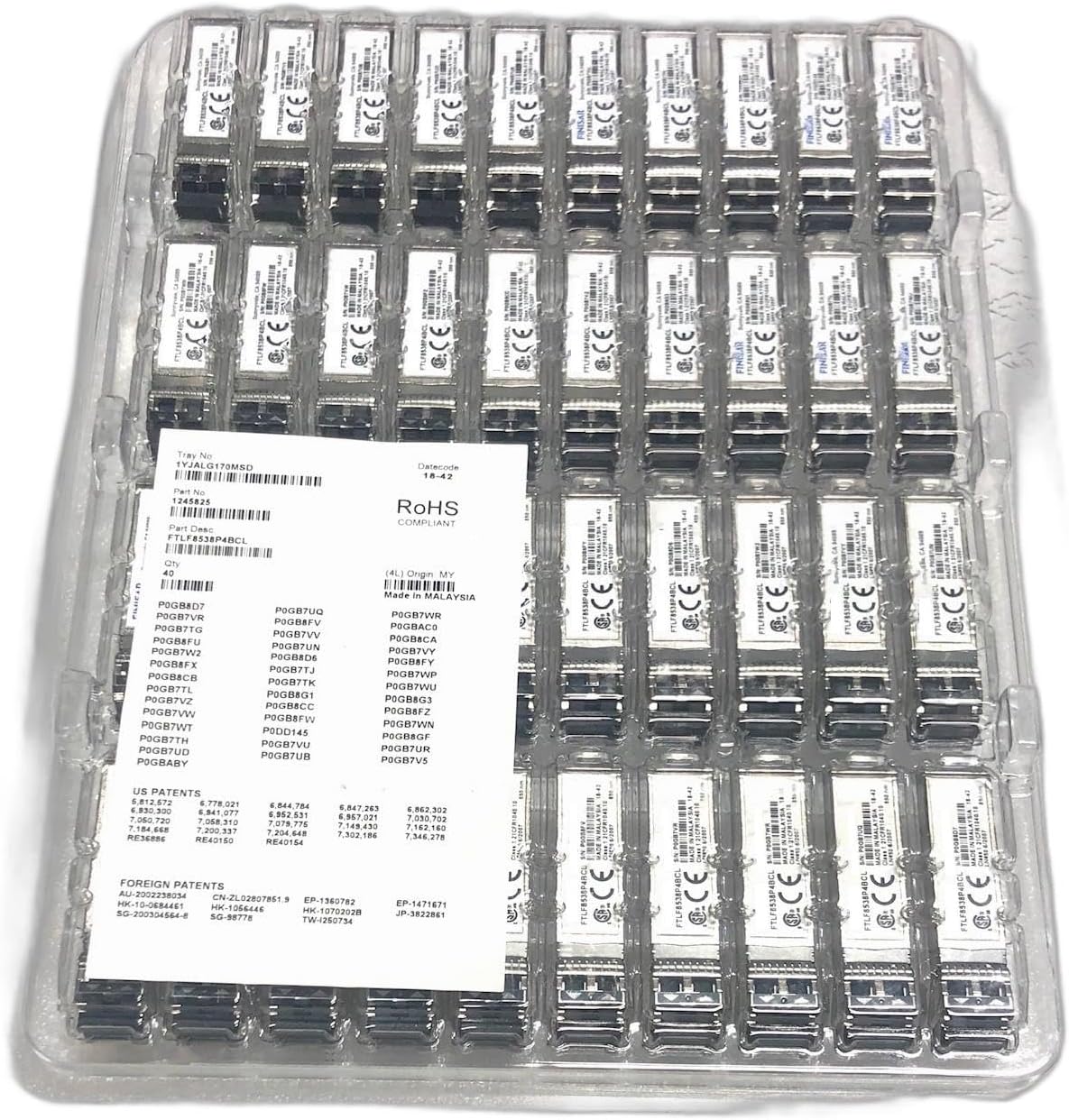 Finisar SFP+ transceiver Module - 25 Gigabit LAN - LC Multi-Mode - up to 328 ft - 850 nm