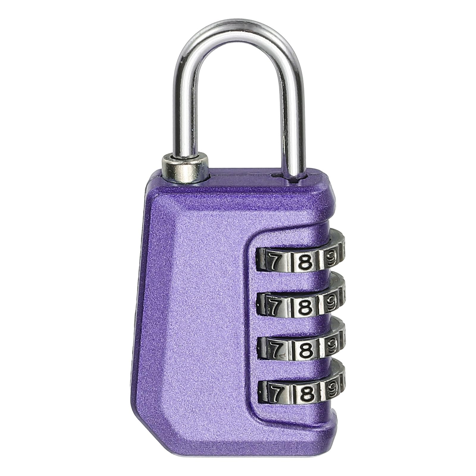MECCANIXITY Combination Lock, 4 Digit Padlock Combination Outdoor Waterproof Locker Lock for Gym Luggage Home Sports Hasp Storage, Pearl Purple Pack of 1