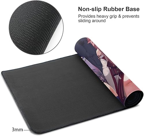 Miniatura 6 de OFF DEPOT Ganyu Shenhe Raiden Shogun Yae Miko Genshin Impact Fischl - Alfombrilla grande para mouse para juegos XXL, alfombrilla extendida de