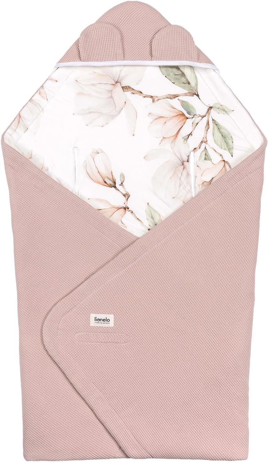 lionelo Travel Swaddle Blanket 90x90 cm for Babies Crafted for Car Seats Strollers & Carrycots - Image 2