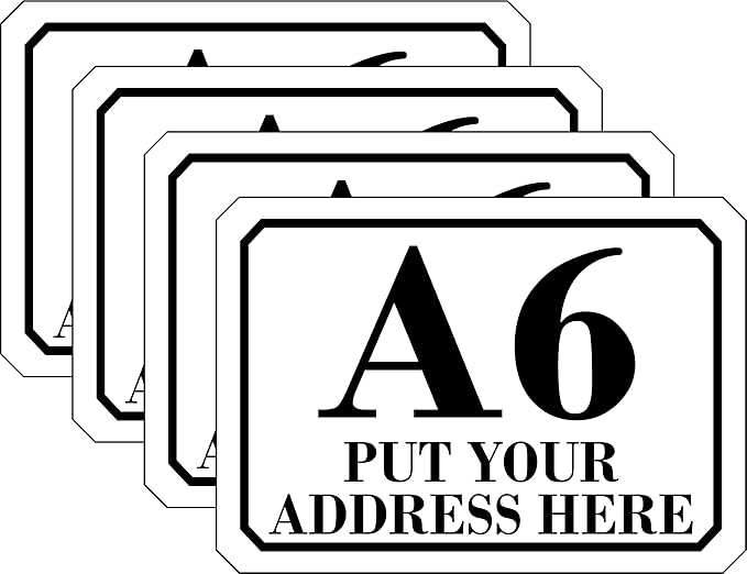 Personalised Printed Wheelie Bin Number Stickers with Road and Street Name A6 Vinyl Waste