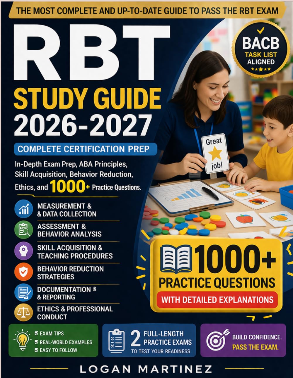 RBT Study Guide: Complete Certification Prep: In-Depth Exam Prep, ABA Principles, Skill Acquisition, Behavior Reduction, Ethics, and 1000+ Practice Questions (Exam Success Guide)