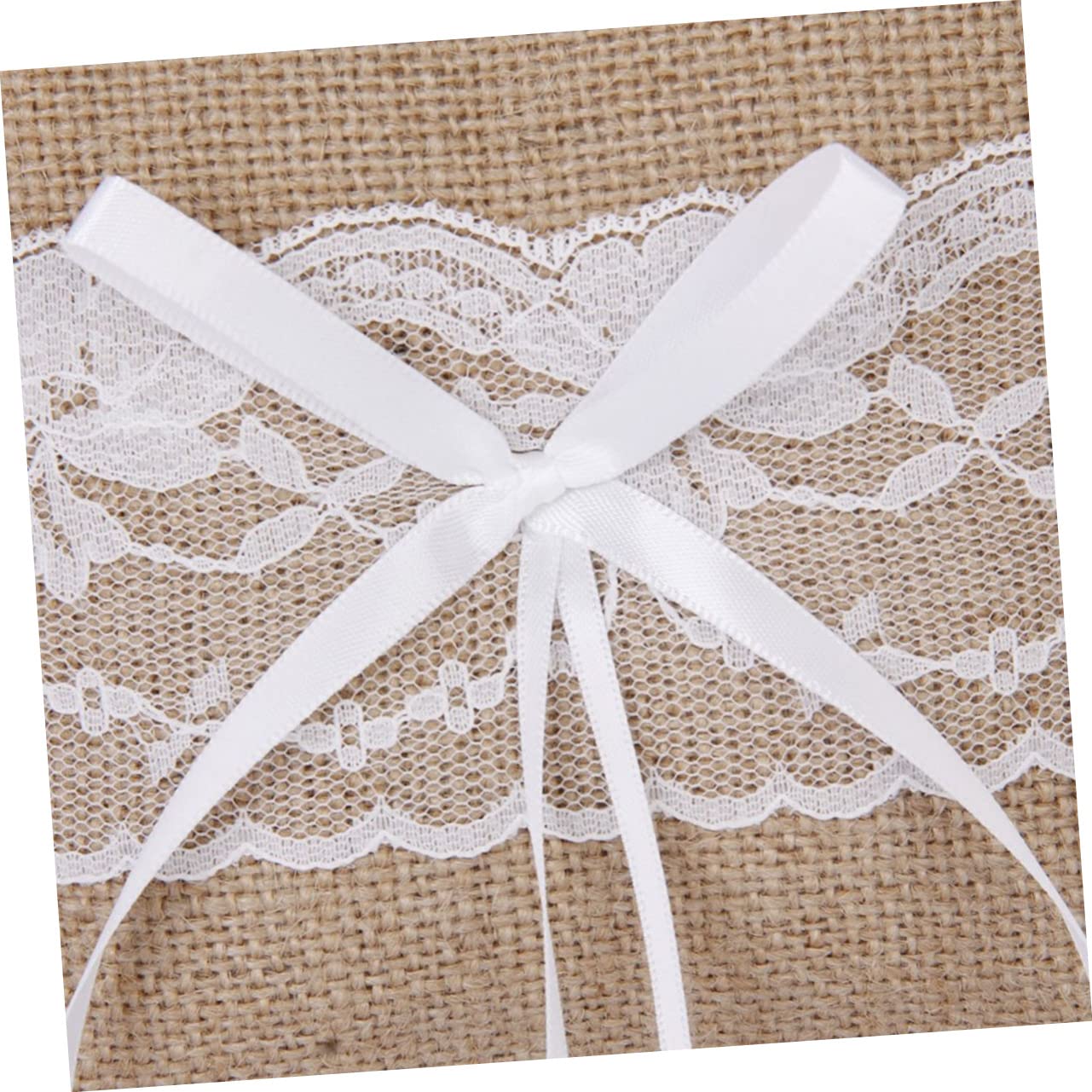 ABOOFAN Set Cushion Rustic Wedding Decor Flower Basket for Flower Girl Wedding Basket and Pillow White Rustic Ring Bearer White Jewelry Boys Candy Bride Western Style