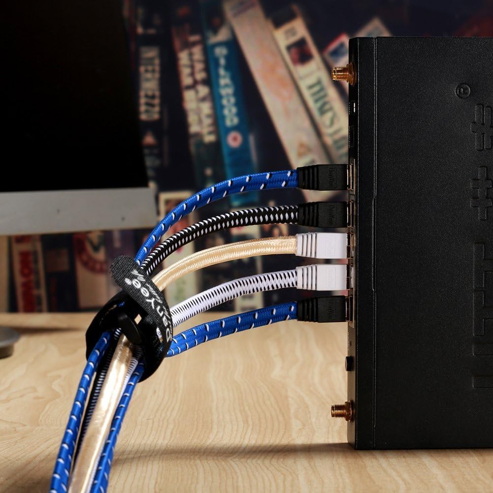 Suреr Sаlе 🛒 Cat 7 Ethernet Cable, DanYee Nylon 16ft CAT7 High Speed Professional Gold Plated Plug STP Wires CAT 7 RJ45 Ethernet Cable 3ft 10ft 16ft 26ft 33ft 50ft 66ft 100ft(Black 16ft)