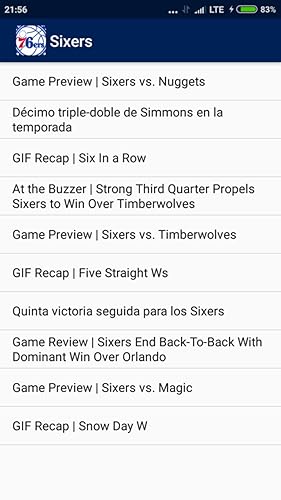 Sixers Rss App