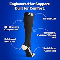 Vista 2 de SB SOX - Calcetines de compresión (20-30 mmHg) para hombres y mujeres - Calcetines de compresión para usar todo el día, mejoran el flujo sanguíneo