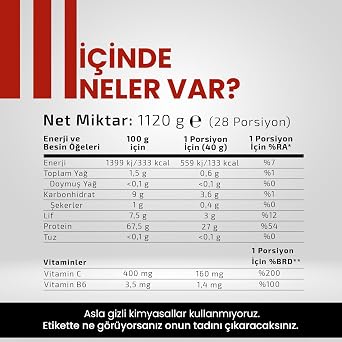 Hellobari Formula ProteAmin | Whey Protein - BCAA - Glutamin | Kurabiye Aromalı | 28 Porsiyon