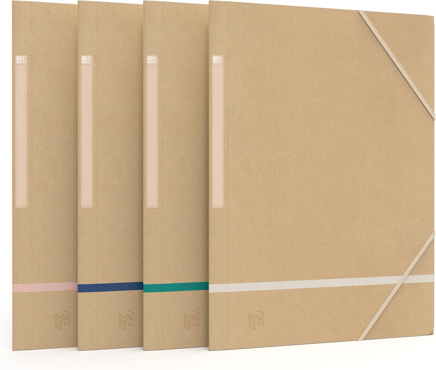 OXFORD 20 x Touareg 3 Flap Elasticated A4 Recycled Cards Assorted Colours