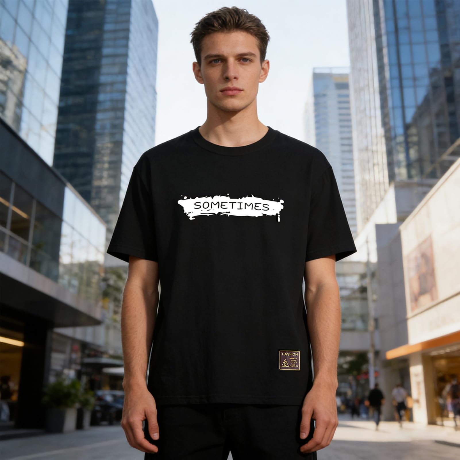 Uomo Confezione da 3 Magliette Maniche Corte Scollo Tondo Hip Hop Casual Stampa Estate T-Shirt
